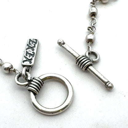 Designer Exex Claudia Agudelo 925 Sterling Silver Moonstone Station Necklace