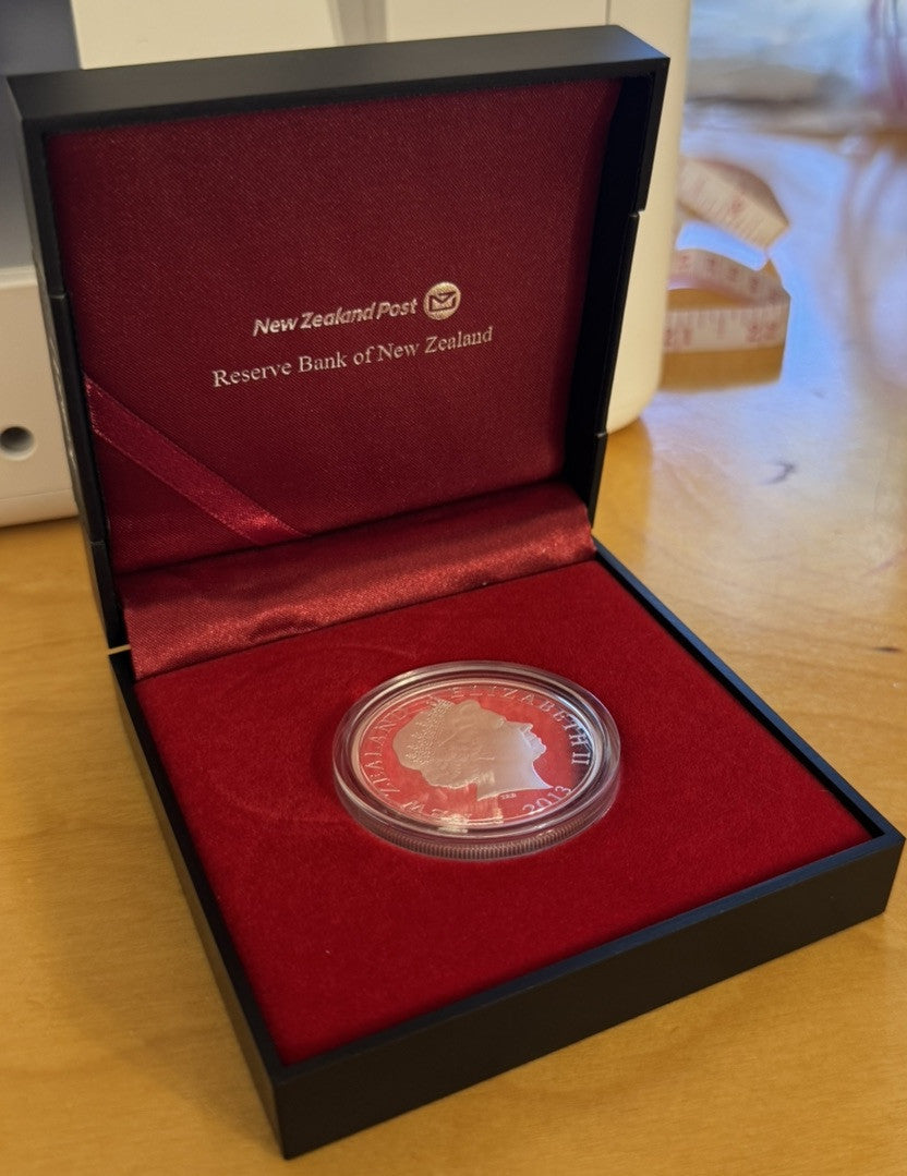 2013 New Zealand S $1 Silver Proof Koru Maori Art Coin Original Mint Packaging