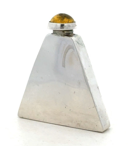 Vintage 925 Sterling Silver Triangle Aztec Etched Perfume Stick Bottle