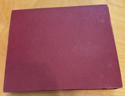 1960's Red Leather RECORDS Book Containing Ten 45 Mixed Artists Vinyl Lot
