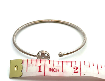 Louis Vuitton 18K White Gold Diamond Idylle Blossom Twist Open Bangle Bracelet