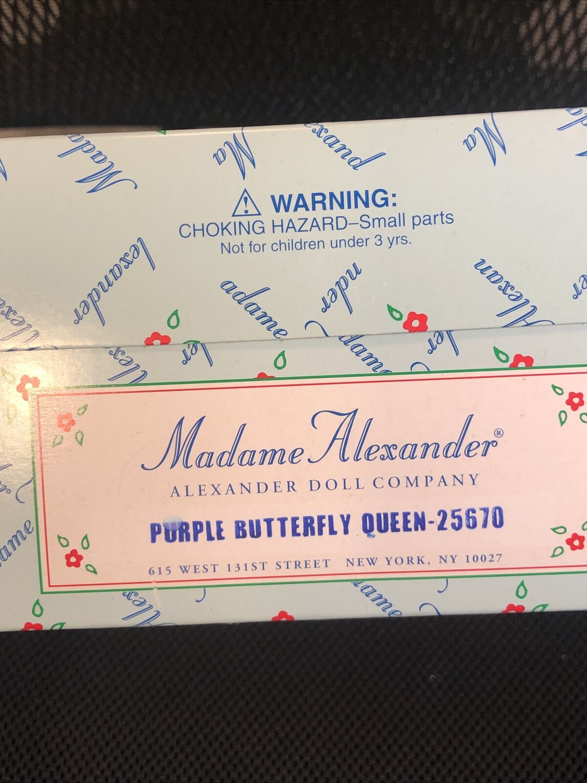 Madame Alexander Purple Butterfly Queen Style #25670 With Box Certificate