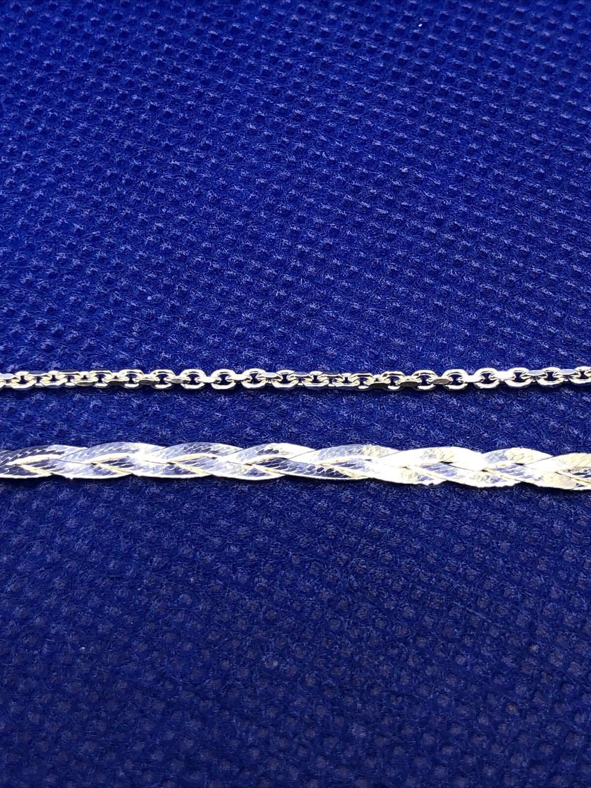 Designer 925 Sterling Silver Braided Flat Chain Necklace