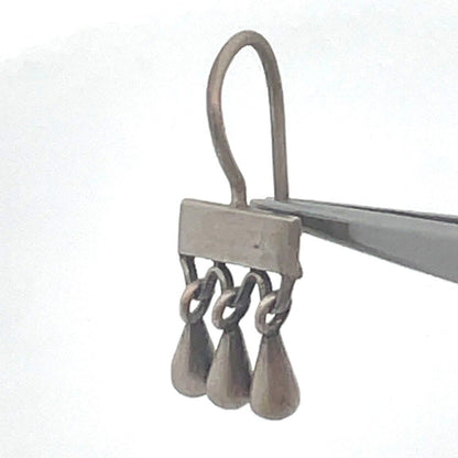 Designer Jane Diaz 925 Sterling Silver Drop Dangle Hook Earrings