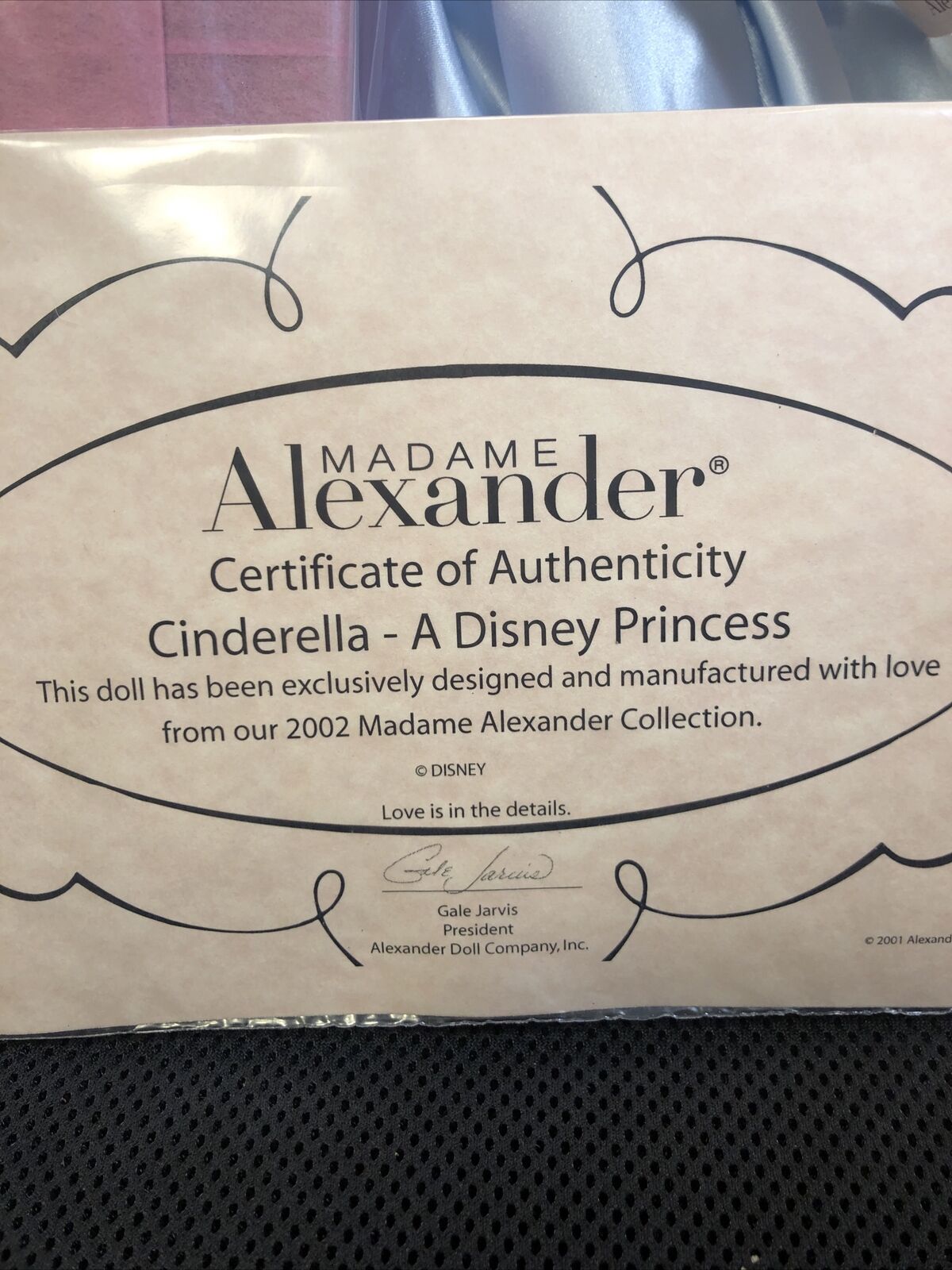 2002 Madame Alexander Disney Cinderella With Three Mice #34950 New Open Box