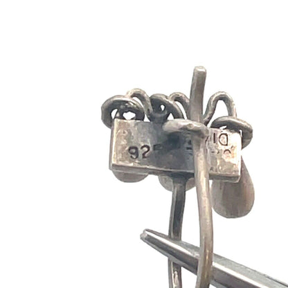 Designer Jane Diaz 925 Sterling Silver Drop Dangle Hook Earrings