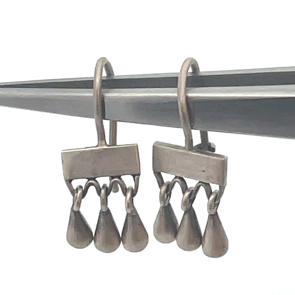 Designer Jane Diaz 925 Sterling Silver Drop Dangle Hook Earrings